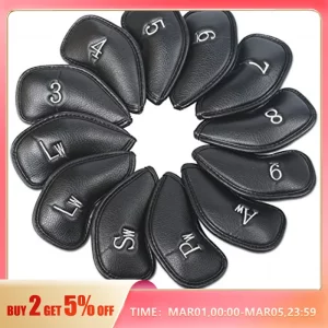 FINGER TEN Golf Iron Head Covers Value 12 Piece Set